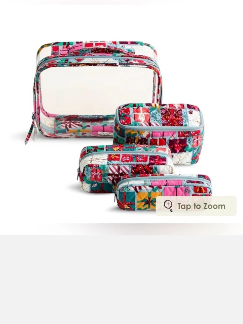 Vera Bradley 4 Piece Cosmetic Set 'Under The Tree' NWT
